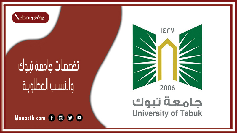 تخصصات جامعة تبوك والنسب المطلوبة 1446 كم النسبة المطلوبة لدخول جامعة تبوك؟