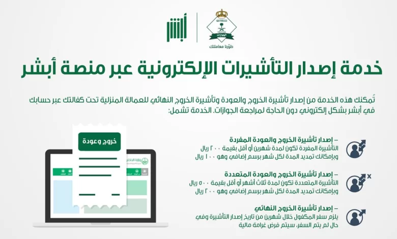 كيف أصدر تأشيرة الخروج النهائي؟ وما هي طريقة الاستعلام عن الإقامة؟