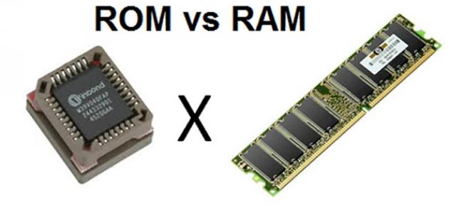 ما الفرق بين ram و rom